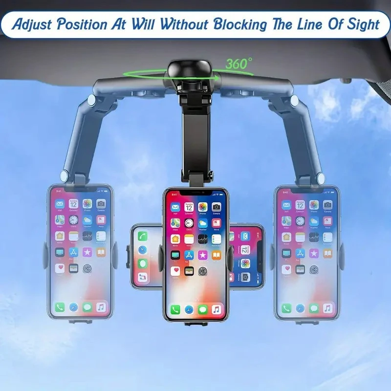 Lenovo Car Phone Mount Sun Visor Navigation Mount 360° Rotating Universal Straight-View Multifunctional Car Phone Holder