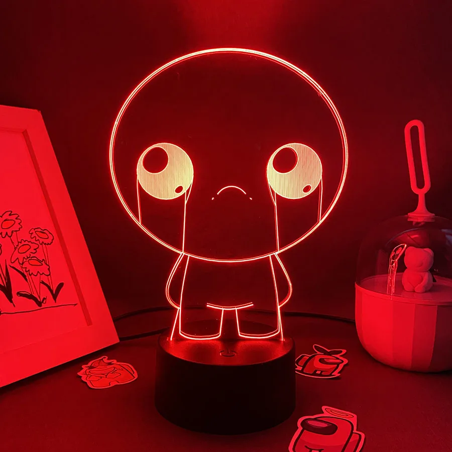 Juego caliente de la encuadernación de Isaac Rebirth, luz nocturna de neón Led 3D, regalo de cumpleaños para novio, jugador, decoración de