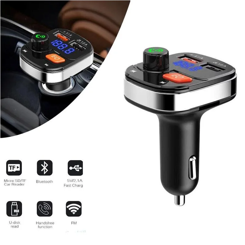 

1pc Cigarette Lighter Car Bluetooth MP3 Radio With EQ USB Media Player Handsfree Universal Accessories