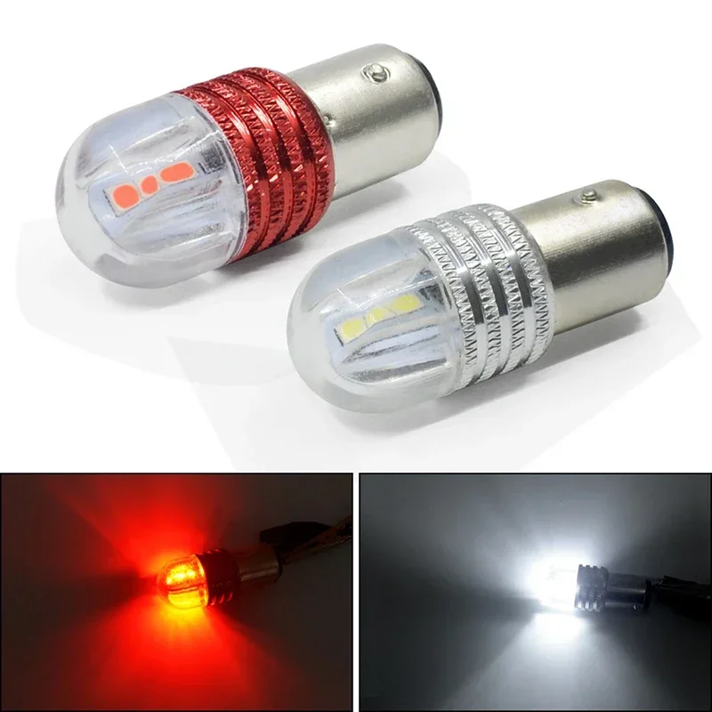 

2Pcs 1156 1157 Car LED Strobe Lamp 6SMD LED Bulbs Car Brake Turn Signal Tail Flashing Light 12V