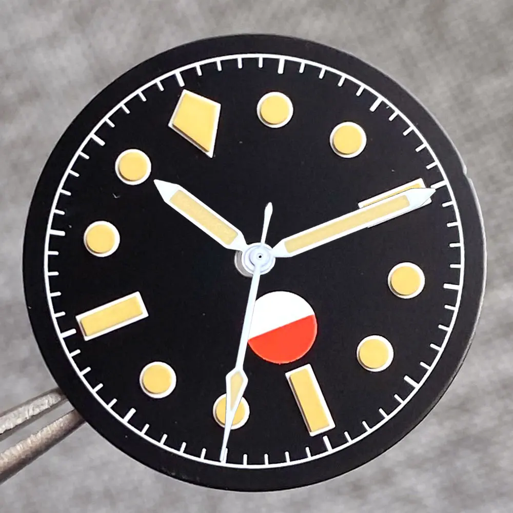 Modification 29mm Black Sterile Watch Dial Face For Fifty-Fathoms Collection NH35 NH36 ETA2824 PT5000 Movement Watch Accessories