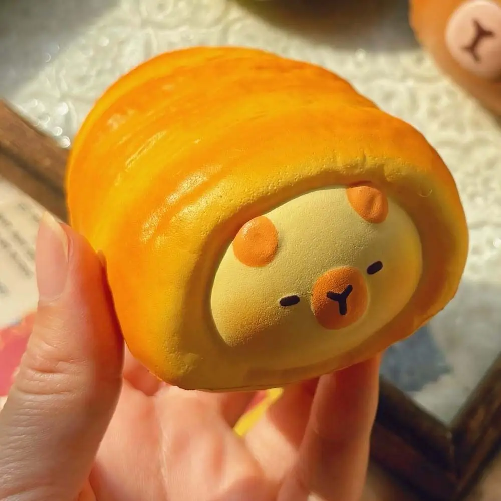 Mão relaxante mole capivara brinquedo macio rebote simulado pão squeeze brinquedo pitada brinquedos bolo mole brinquedo presente de aniversário