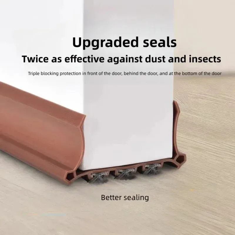 Mute Door Bottom Sealing Strip Door Insulation Anti-mosquito Sealing Without Glue Wool Strip Bedroom Sound Insulation Strip