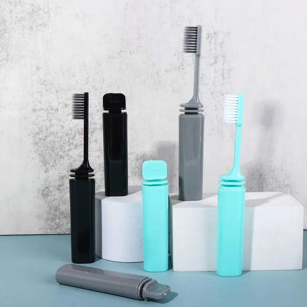 Soft Hair Toothbrush Hotel Folding Toothbrush Oral Health Cleaner Bamboo Charcoal Travel Toothbrush Tooth Brush Oral Care Brush