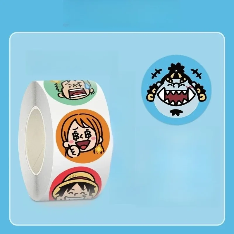 One Piece Monkey D. Luffy and Nami cartoon and cute sealing stickers new creative DIY decorative stickers for students' journals - view 3