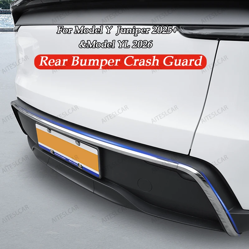 For Tesla Model YL 6 Seat /Y Juniper 2025 2026 Front Rear Bumper Rearview Mirror Anti-collision Strips Trim Anti-scratch Sticker