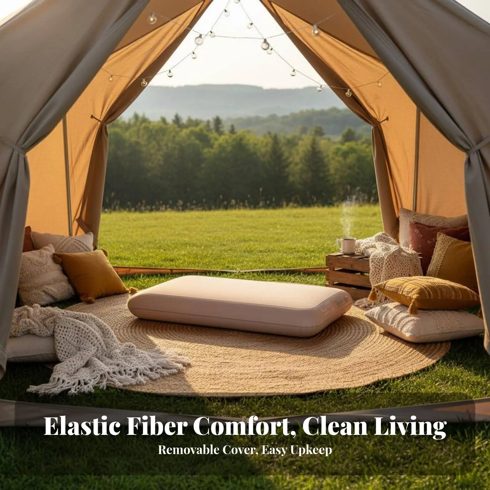 

Автоматический надувной матрас, эластичная шелковистая мягкая кровать, для дома и кемпинга на природе, со встроенным насосом, регулируемый комфорт, съемный чехол