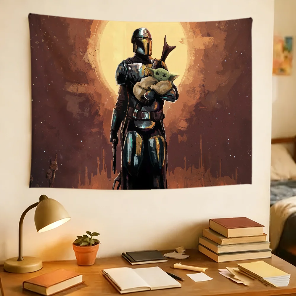 The M-Mandalorian Show and G-Grogu Flag Durable Outdoor Indoor Patio Festive Decoration Classic Design Pole Wall Room Banner