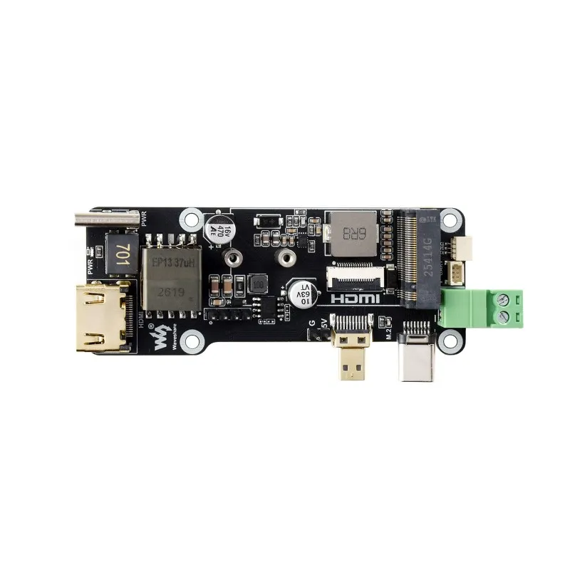PCIe To M.2 Multifunctional Adapter (E) For Raspberry Pi 5 4K Output PoE Power NVMe SSD Expansion Board view 5