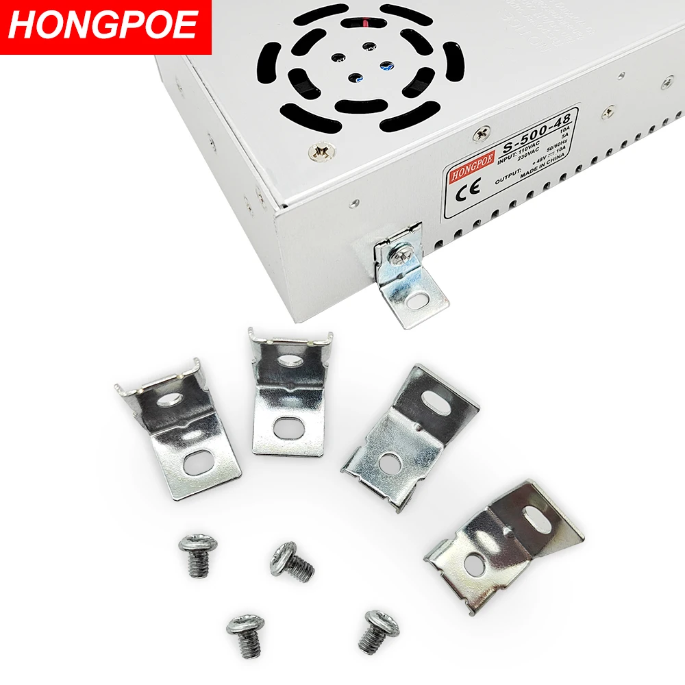 스위치 전원 공급 장치 마운팅 브래킷 스위칭 전원 고정 부품, S/NES/LRS200W 250W 360W400W 에 적합, 4 개