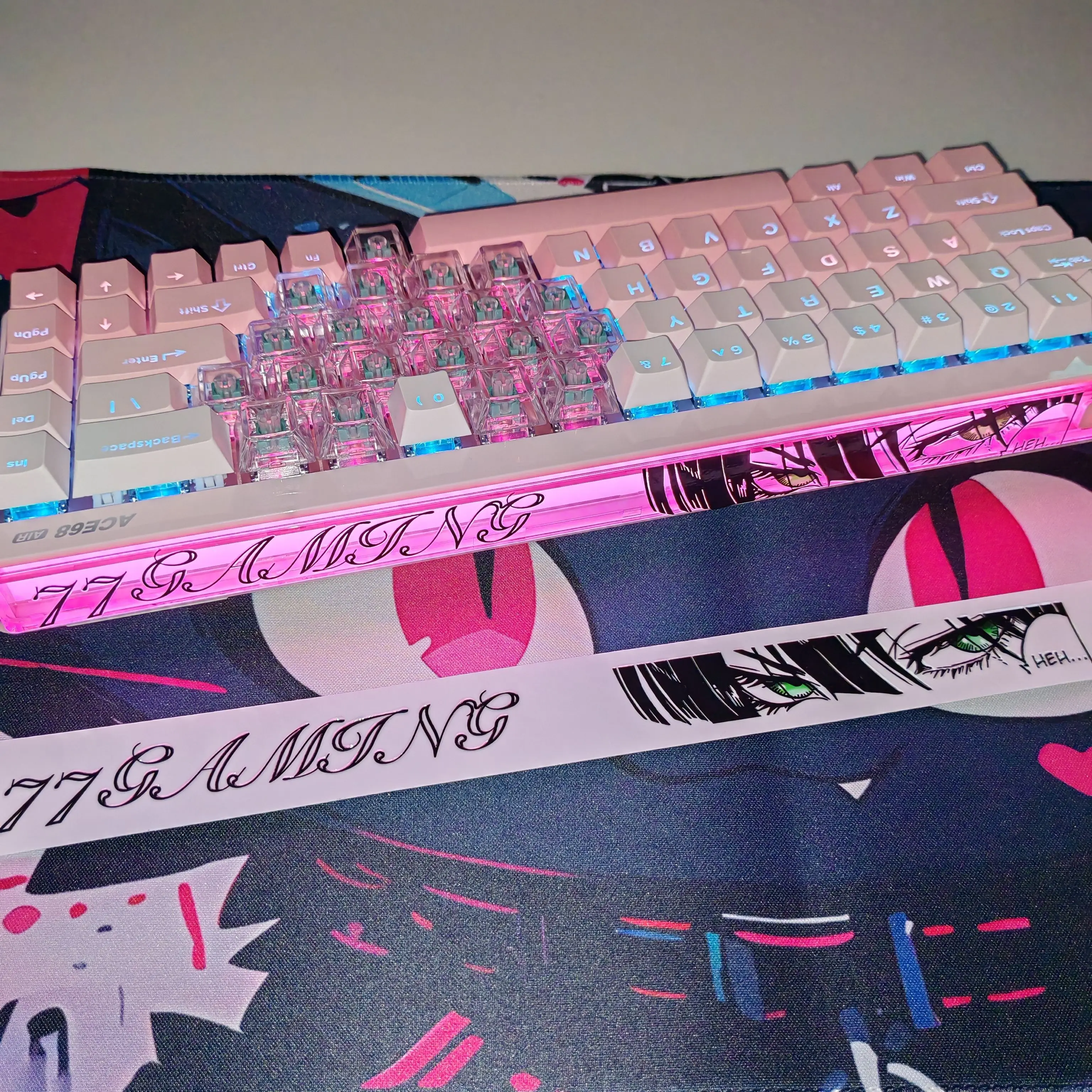 777 Gaming Keyboard Lightbox Sticker Lamp Shade Decorative Customized Sticker Cartoon Characters Cool Lights for Mchose Ace68air