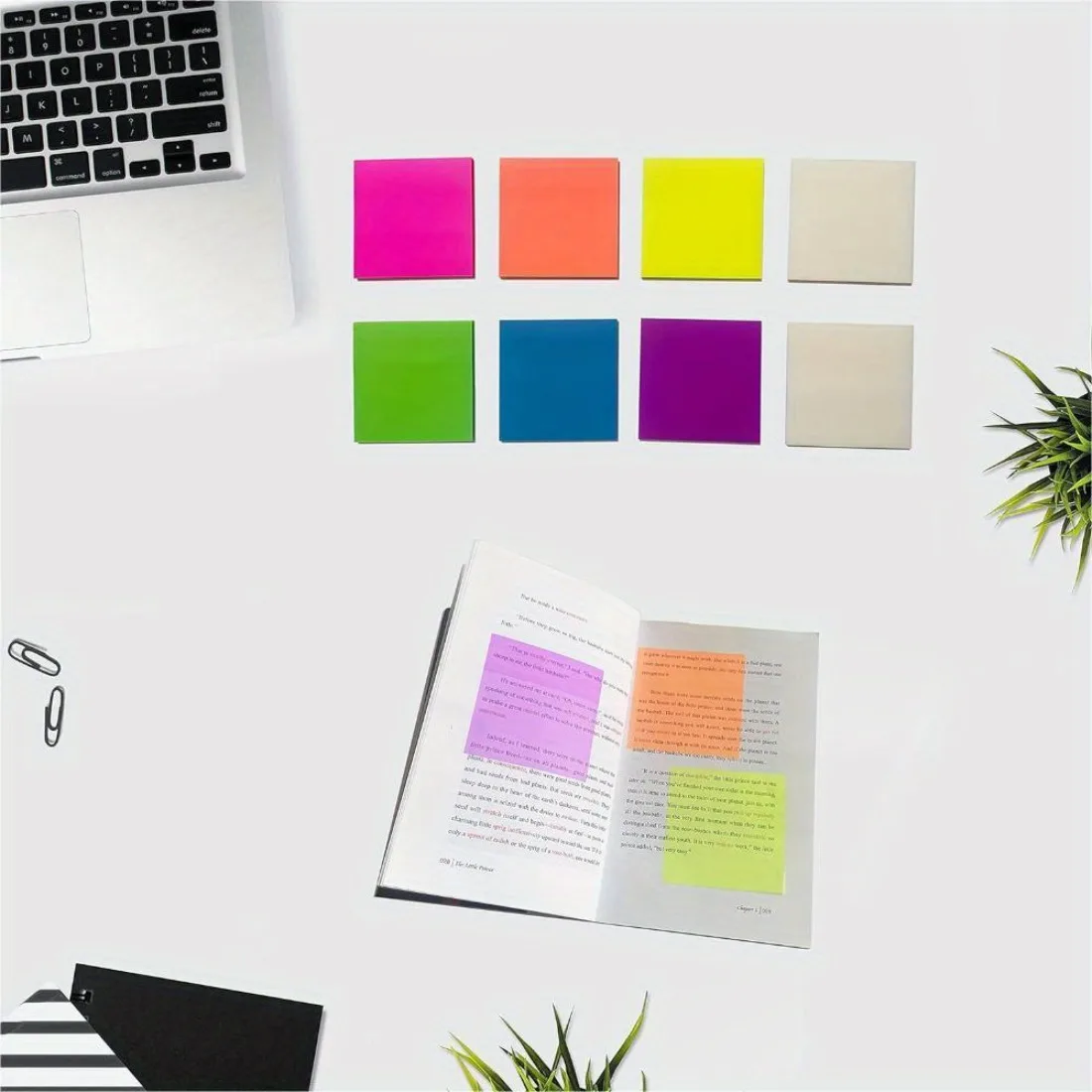 Transparent Sticky Notes 3Inch Clear See Through Self-Adhesive Memo Pads Translucent Sticky Tabs Office School Study Supplies