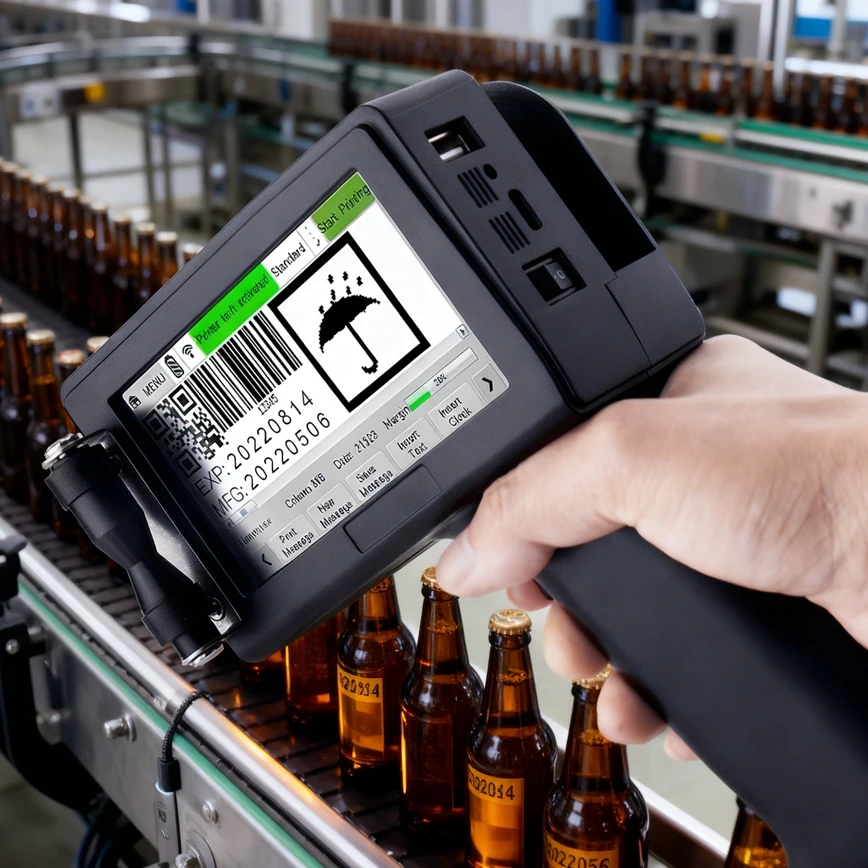 Portable Expiry Date Coding Barcode Printing Machine DOCOD OEM G50 Handheld TIJ Wifi Connection Printer Gun for Small Business