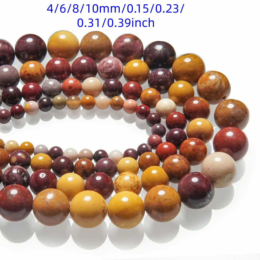 4/6/8/10mm Mookaite Jasper Beads String, Natural Round Semi Precious Stone Smooth Mookaite Jasper Beads, For Making DIY Jewelry