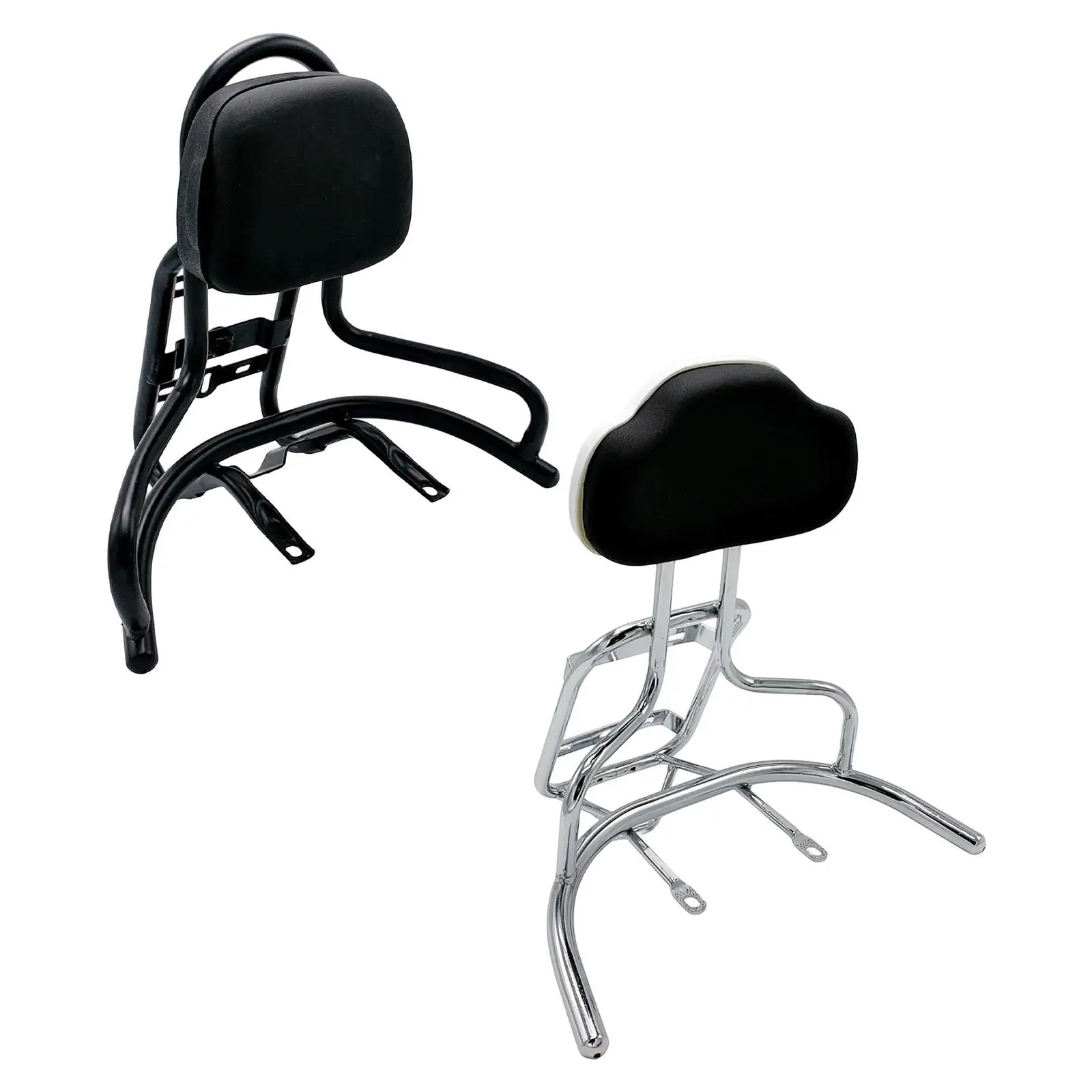 

Rear Luggage Rack Heavy Duty Metallic Leather Backrest Cushion Motorcycle Luggage Carrier for Scooter Passenger Comfort