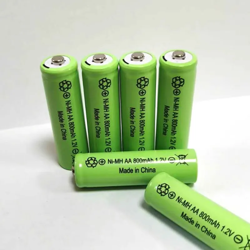 Nueva batería recargable AA 800mAh 1,2 V de calidad NI-MH 1,2 V batería recargable 2A baterías AA aa