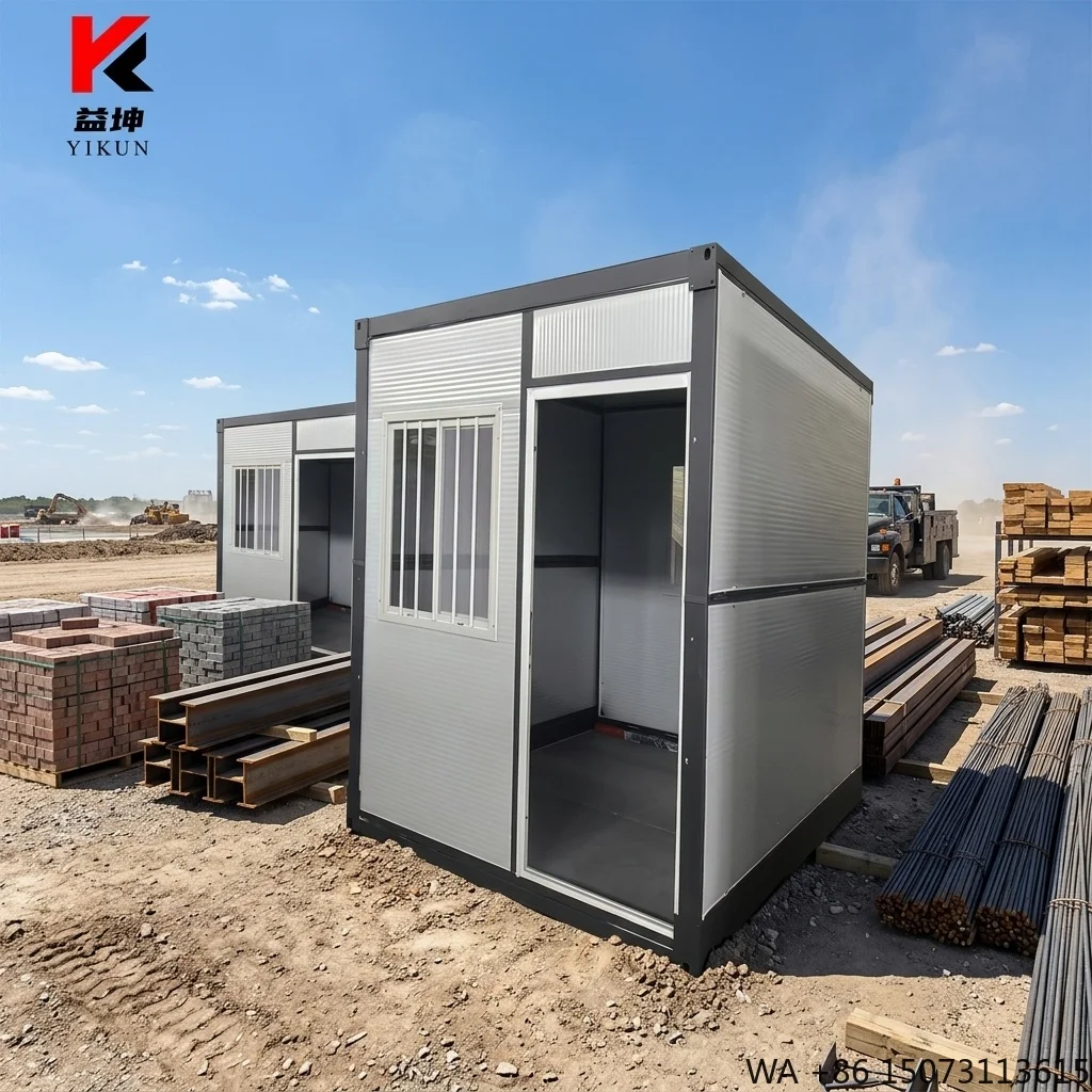20ft Premium Industrial Design Flat Container House Living Room Prefabricated White Color Galvanized Steel Frame Quick