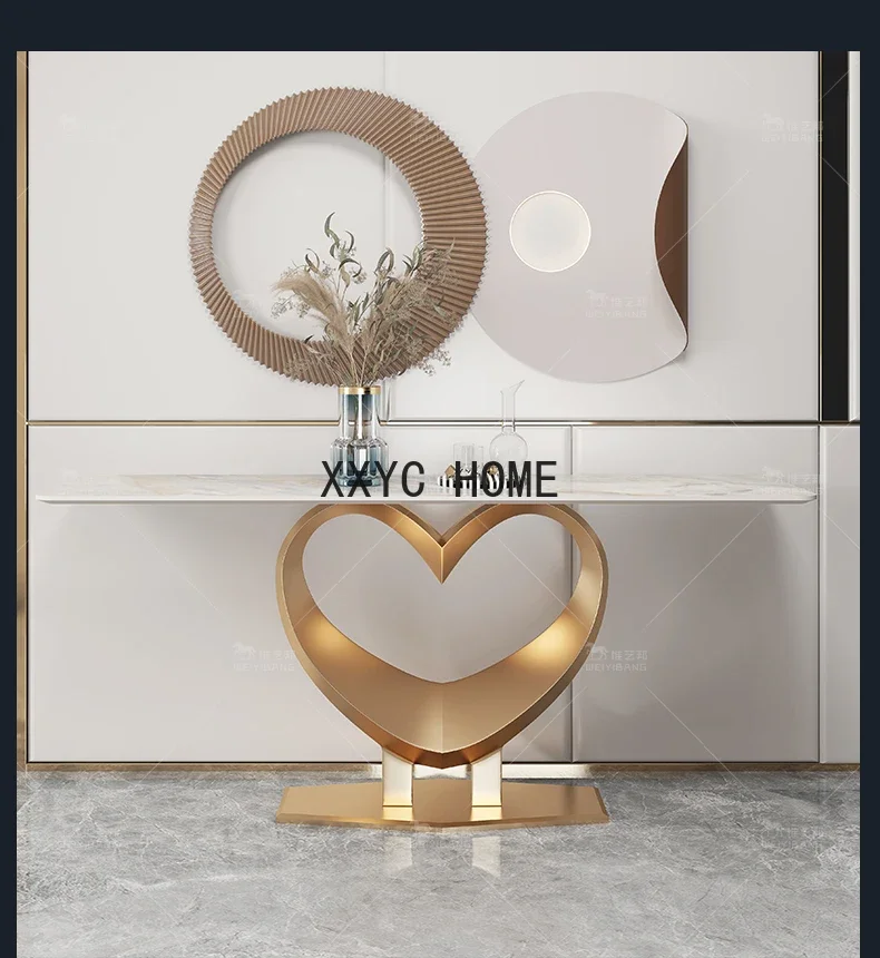 Italian Minimalist Stone Plate Entrance Entrance Cabinet Affordable Luxury Style Modern Minimalist Partition Home Console