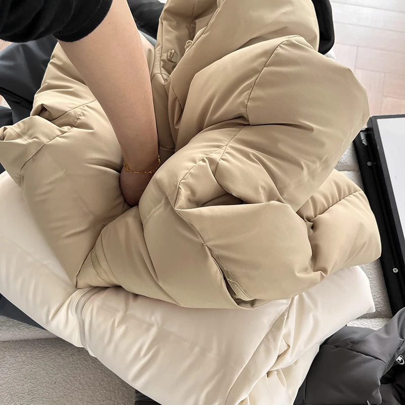 Nieuwe Winter Thiened Witte Du Down Jaet Kapmantel Sl Sed In Paskamer Dames Faion Koudebestendige Bovenkleding