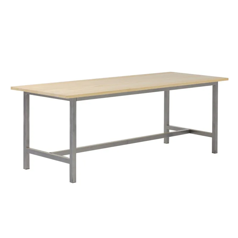 Indoor and Outdoor Customized Size 4/6 Seater Bistro Table Dining Solid Wood Top Table for Restaurant