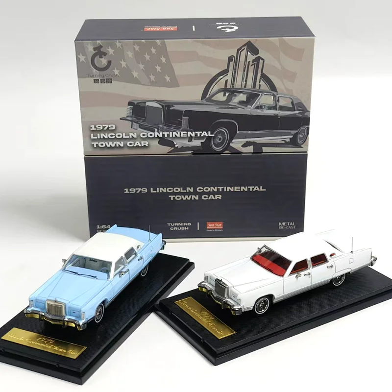 1-64-1979年式コンチネンタルtwonカーモデルデスクトップ装飾コレクタブル品シーンシミュレーションギフト
