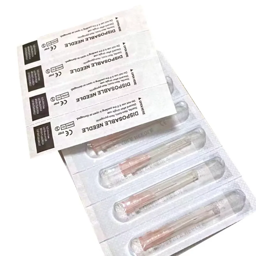 32G 100pcs Sterile Industrial Dispensing Needles, Individually Sealed, Fine Tip for Adhesives, Liquids, Crafts & Lab Application