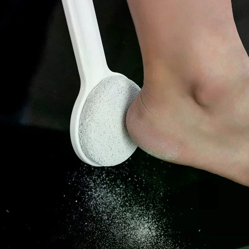 1 قطعة فرشاة الخفاف التقشير ملف القدم مزدوجة الوجهين مقبض طويل العناية بالحجر الغسيل مقشر فرشاة الجسم #6