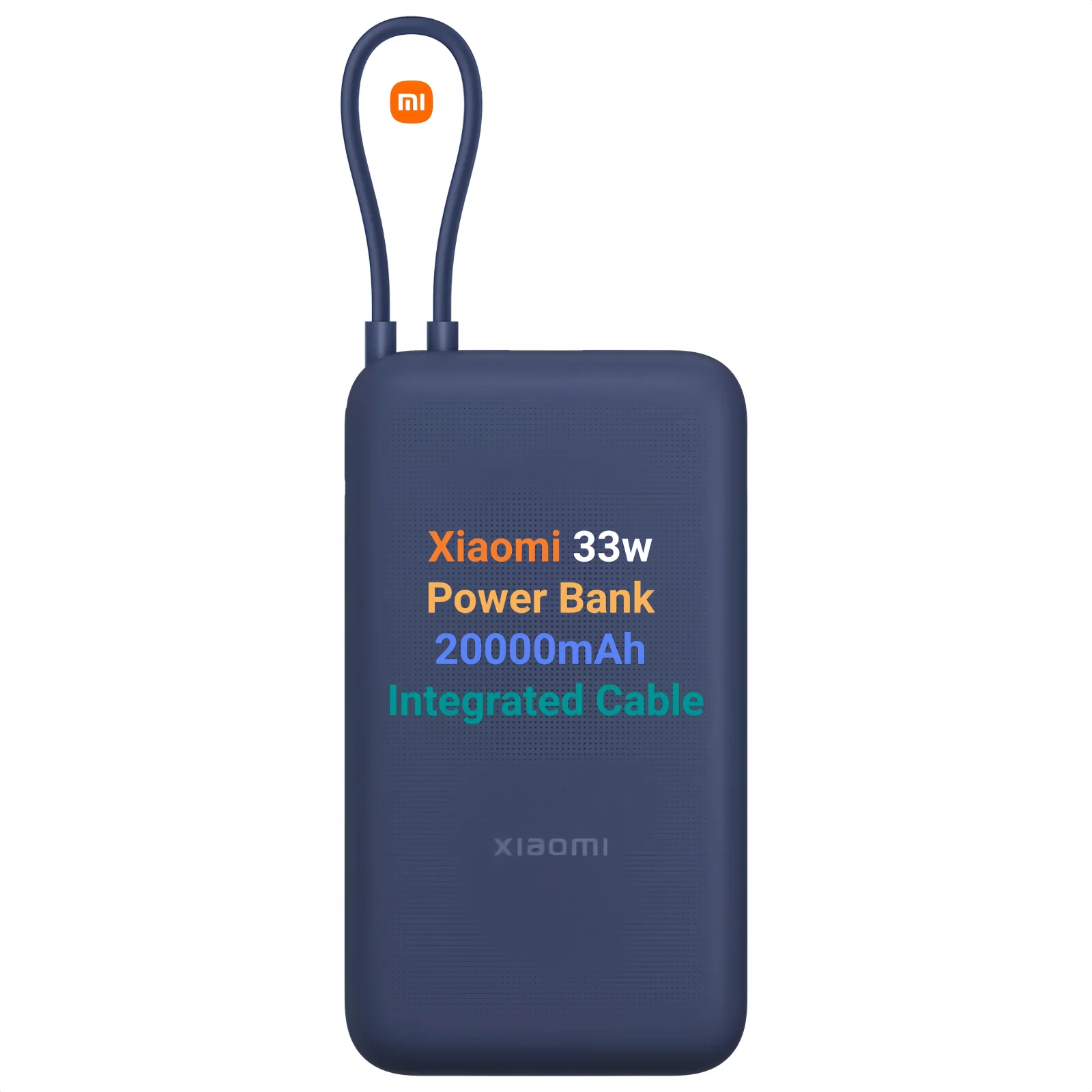 Xiaomi 33W Power Bank 20000mAh Integrated Cable - Apta para avión, carga rápida 33W, 20000 mAh, cable integrado