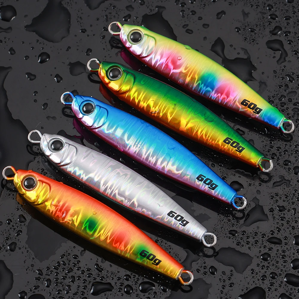 

CASTFUN 40g 60g 80g Long Casting Jigs Inshore Fishing Jigs Sea Fishing Lure Metal Slow Jigs