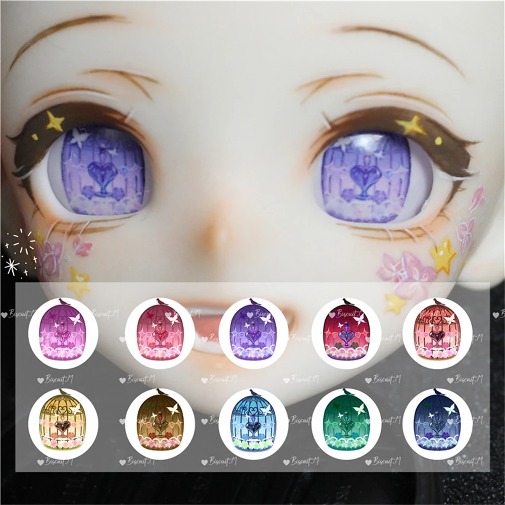 BJD Eyes doll eyes 8mm-24mm doll gradient heart Eyes for toys 1/8 1/6 1/4 1/3 SD DD doll accessories 8mm-24mm doll eyes