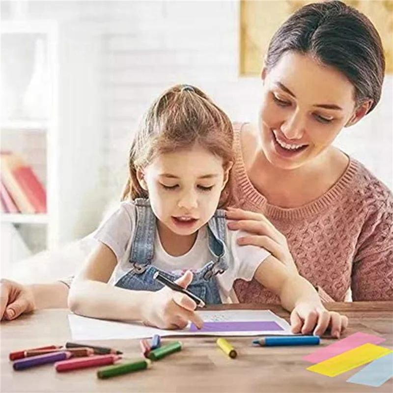 32 Pieces Guided Reading Highlight Strips Colored Overlays Bookmark Reading Tracking Rulers With Line For Dyslexia, ADHD