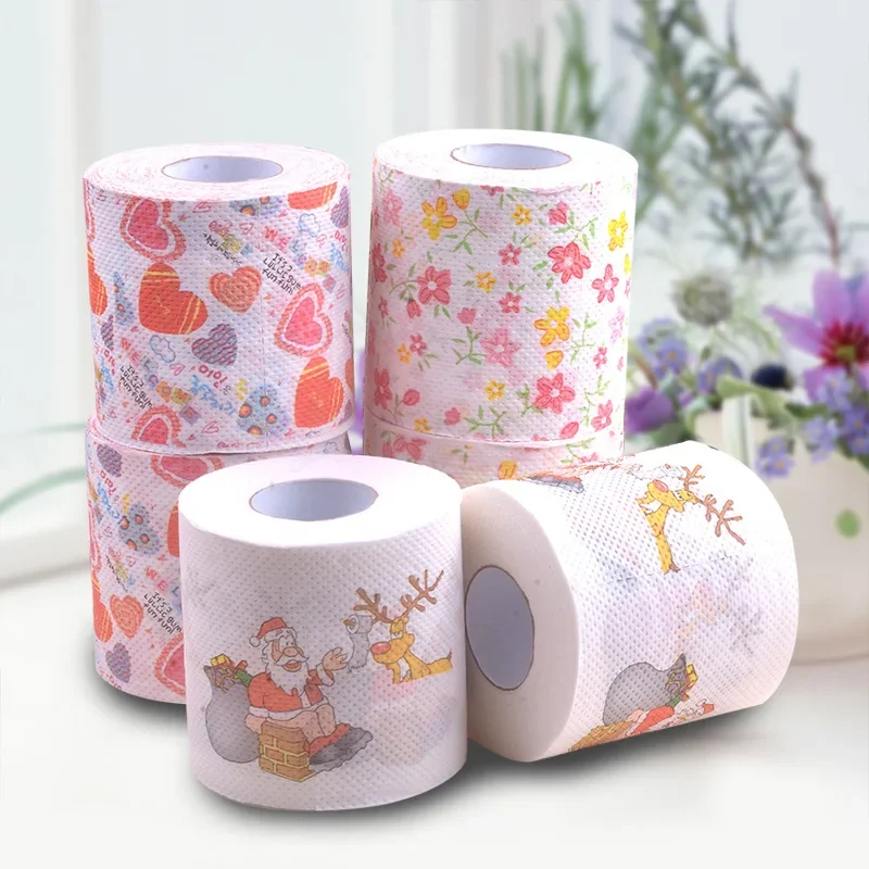 Double Layer Color Printed Roll Paper Toilet Paper Tie-dye Dollar Face Towel Toilet Wipe Hand Core Toilet Paper Personalized