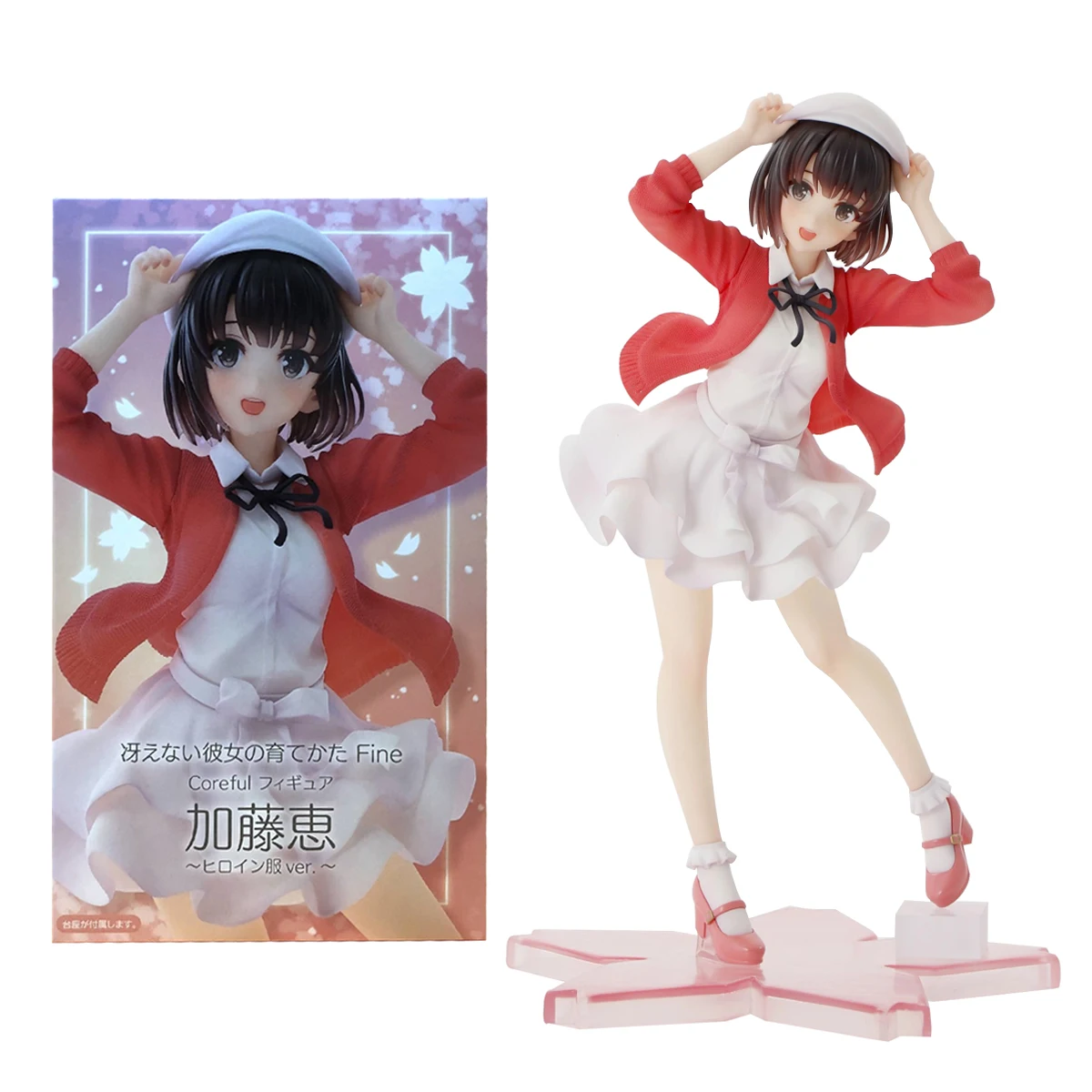Аниме-фигурка Saekano: как поделиться скучной девушкой, Megumi Kato, модель детской модели, коллекция игрушек из ПВХ, украшения, подарок, 19 см