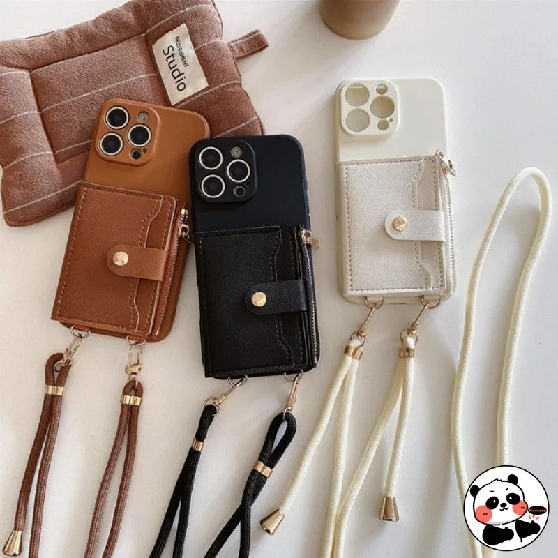 

Crossbody Lanyard Card Holder Case For Xiaomi 11T 11 10 Pro Ultra Lite 11i 11X 10S 10T Pro Lite CC9 Wallet Business Soft Casing