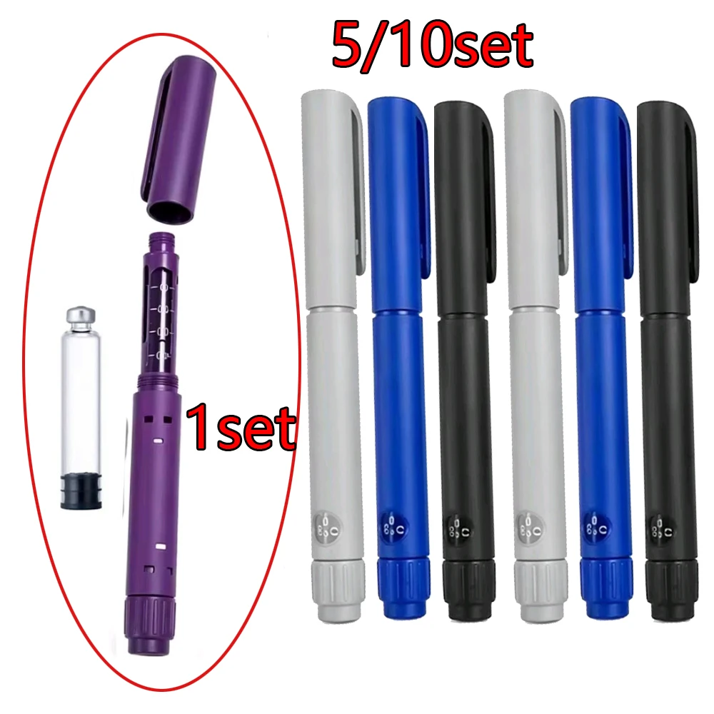 5/10PCS Adjustable Growth Hormone Dosage 60U Magic Beauty Injection Pen Rotary Push Disposable Sterile Insulin Injection Pens