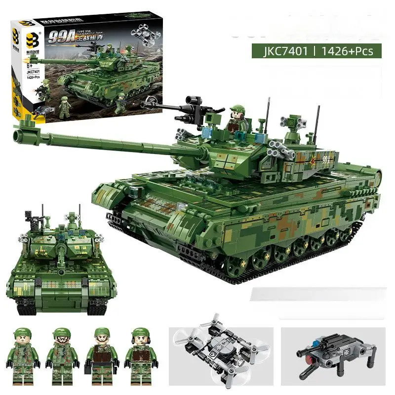 OUZEY ミリタリーシリーズ 組み立てブロック 戦車モデル 男の子向け、創造的なDIY組み立ておもちゃ 子供へのギフト