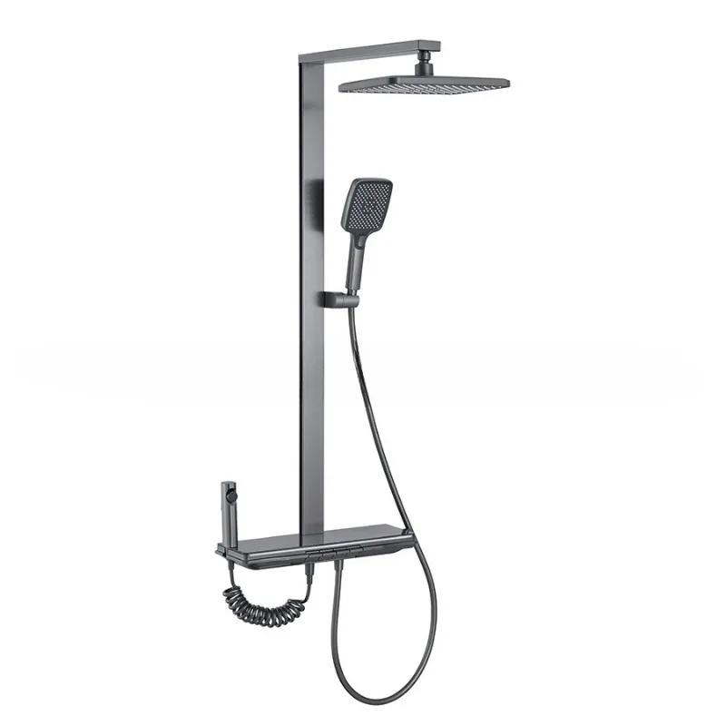 

Piano key rack, system shower set, hot and cold brass