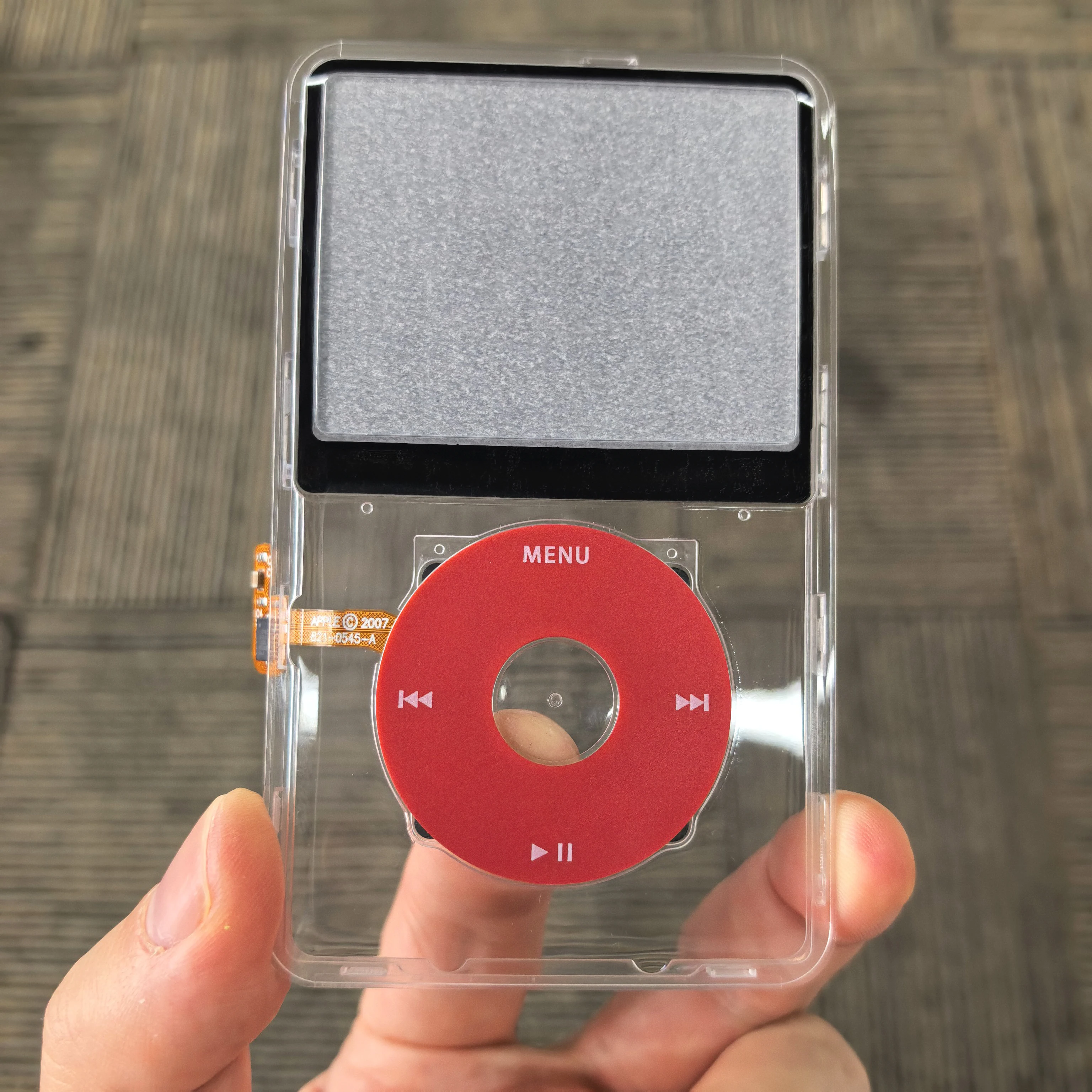 Clear Faceplate Transparent Front Housing Case with Clickwheel Flex Button Kit For iPod Classic 6th 7th Gen 80GB 120GB 160GB image 3