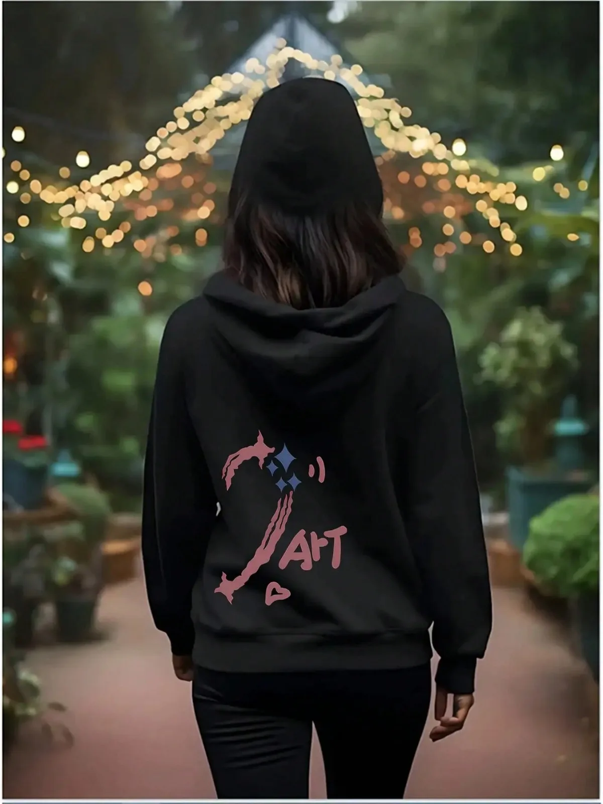 เสื้อฮู้ดคู่รักลายหัวใจพิมพ์ลายเท่ๆ สำหรับเขาและเธอ ของขวัญคู่รักสุดพิเศษ เสื้อผ้าคู่รัก