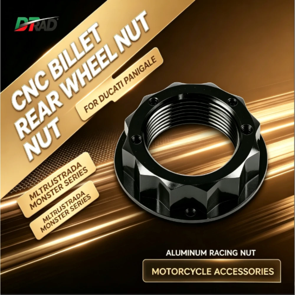 Billet Rear Wheel Nut For Ducati Panigale 959 899 Multistrada 950 1200 V2 V4 MONSTER 821 CNC Aluminum
