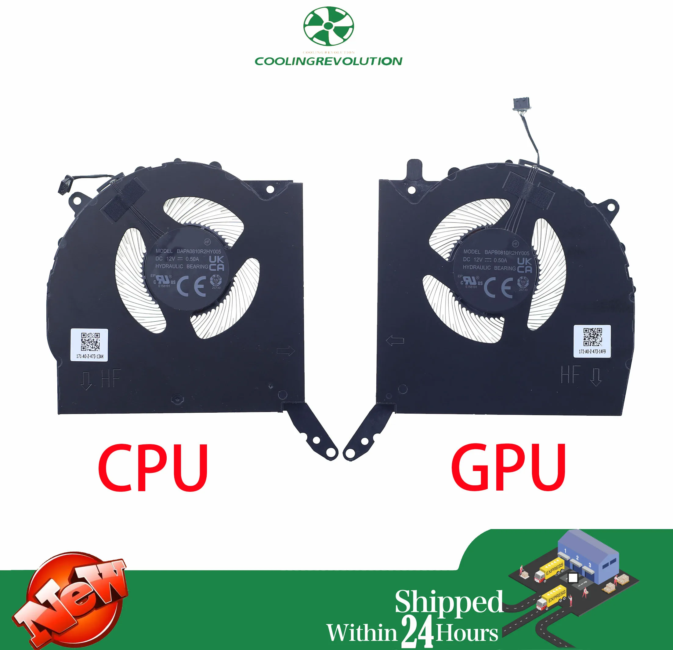 Laptop CPU GPU Cooler Fan for Lenovo Legion Pro 5 16IRX8 R9000P 2023 82WK BAPA0810R2HY005 PAPB0810R2HY005 5H40S20808 DC12V