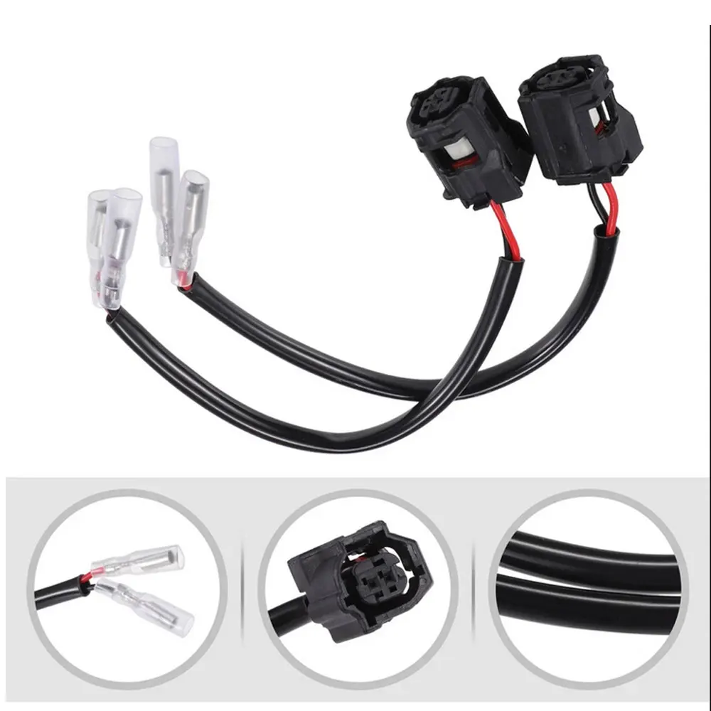 Motorcycle Turn Signal Light Cable Connector Wire Adapters Plug For Yahama MT-03 07 09 10 T-max Tenere 700 YZF R1 R6 R7