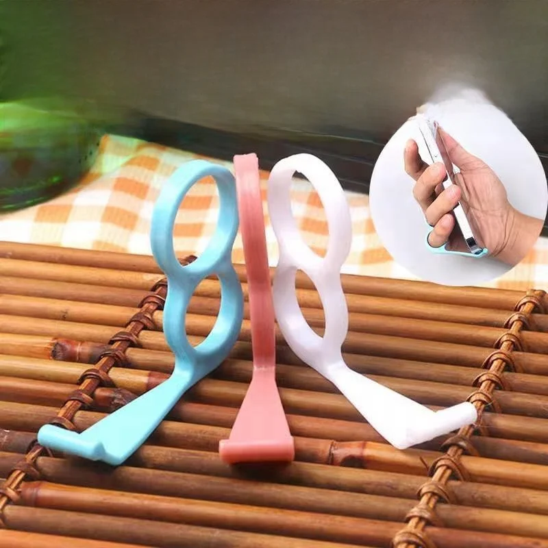 

Creative Mobile Phone Stand Handheld Device Support Finger Auxiliary Stand Desk Top Phone Holder Traveling Business Trip