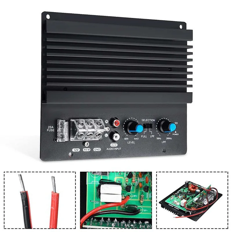 12V Universal Car Amplifier Board 600W Mono Car Audio Amplifier Powerful Automobile Stereo Subwoofers Amplifier Car Accessories