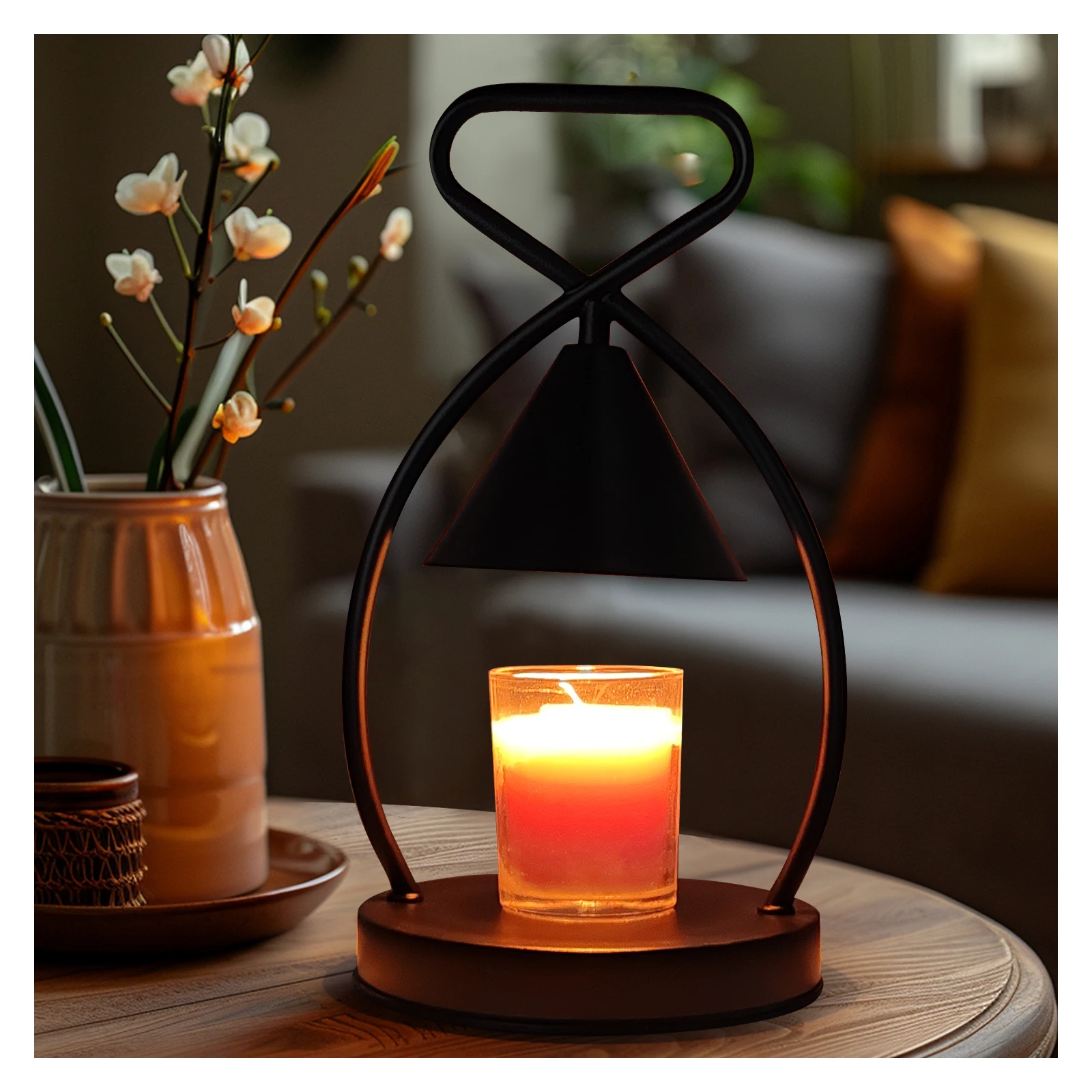 Candle Warmer Lamp Home Decor - Wax Melt Warmer for Scented Wax - Dimmable Wax Warmer with Timer & 2 Bulbs, Gift Ideas for Room、