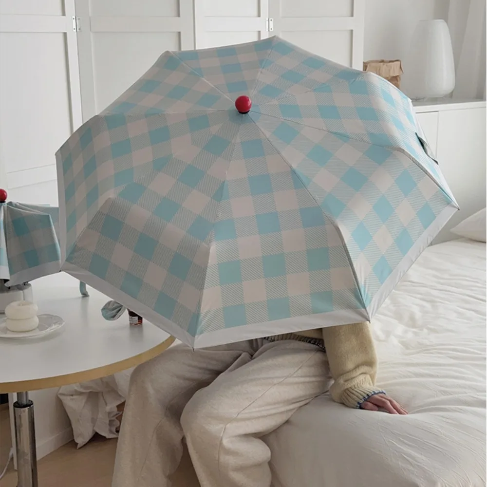 

Minimally Designed Grid Sun Protection Umbrella Rain Protection Sun Shading UV Protection Umbrella Stylish Portable