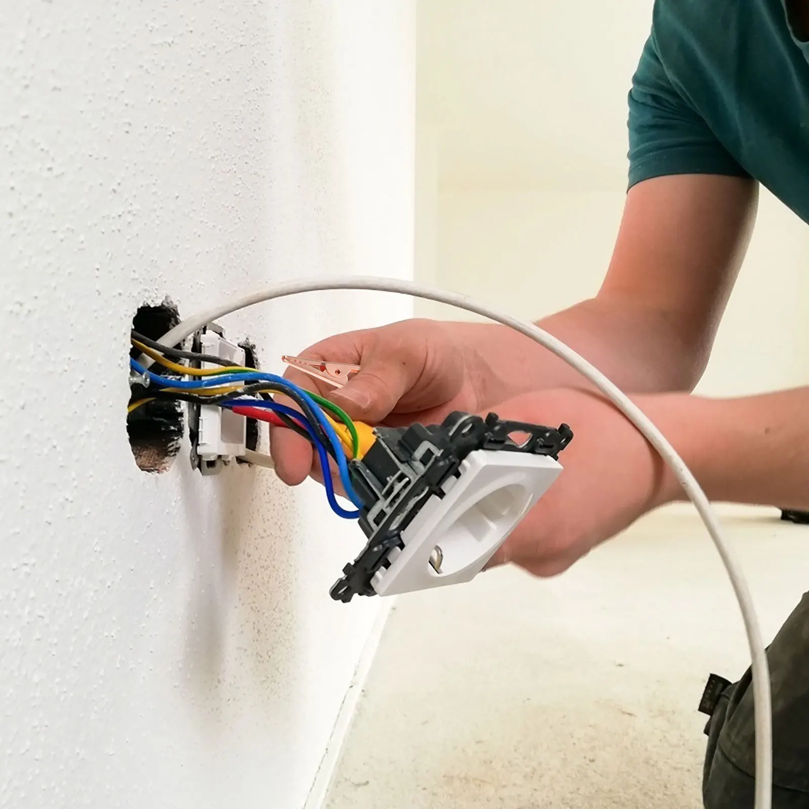 10 قطعة مقاطع التمساح المغلفة النحاس الأرجواني موصلات اختبار كهربائية صغيرة لاختبار الأسلاك مجموعة مشابك التمساح الصغيرة لحام #5