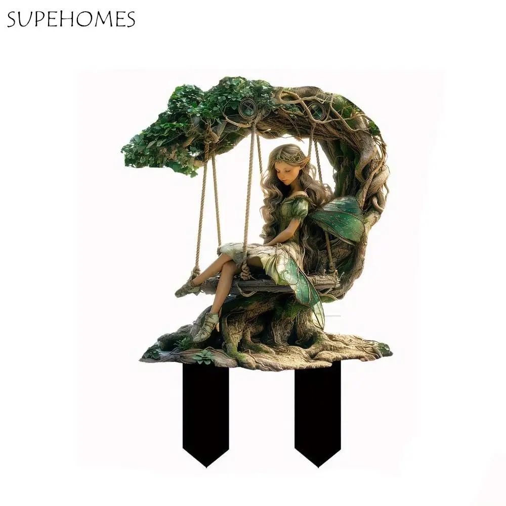 

Micro Landscapes Decoration Acrylic Garden Pile Creative Waterproof Elf Floor Plugs Cute Multi Functional Mini Figurine Home