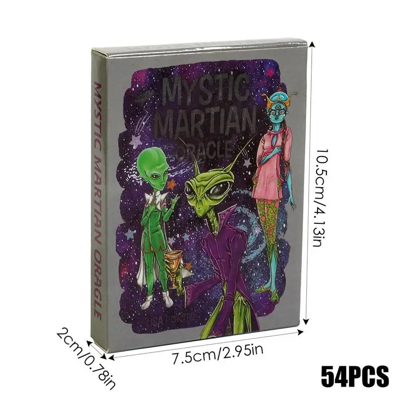 Mystic martian oracle Cards 54 pcs Fate Divination Tarot Cards Fortune Telling Tarot Deck Entertainment Board Game Party Favors