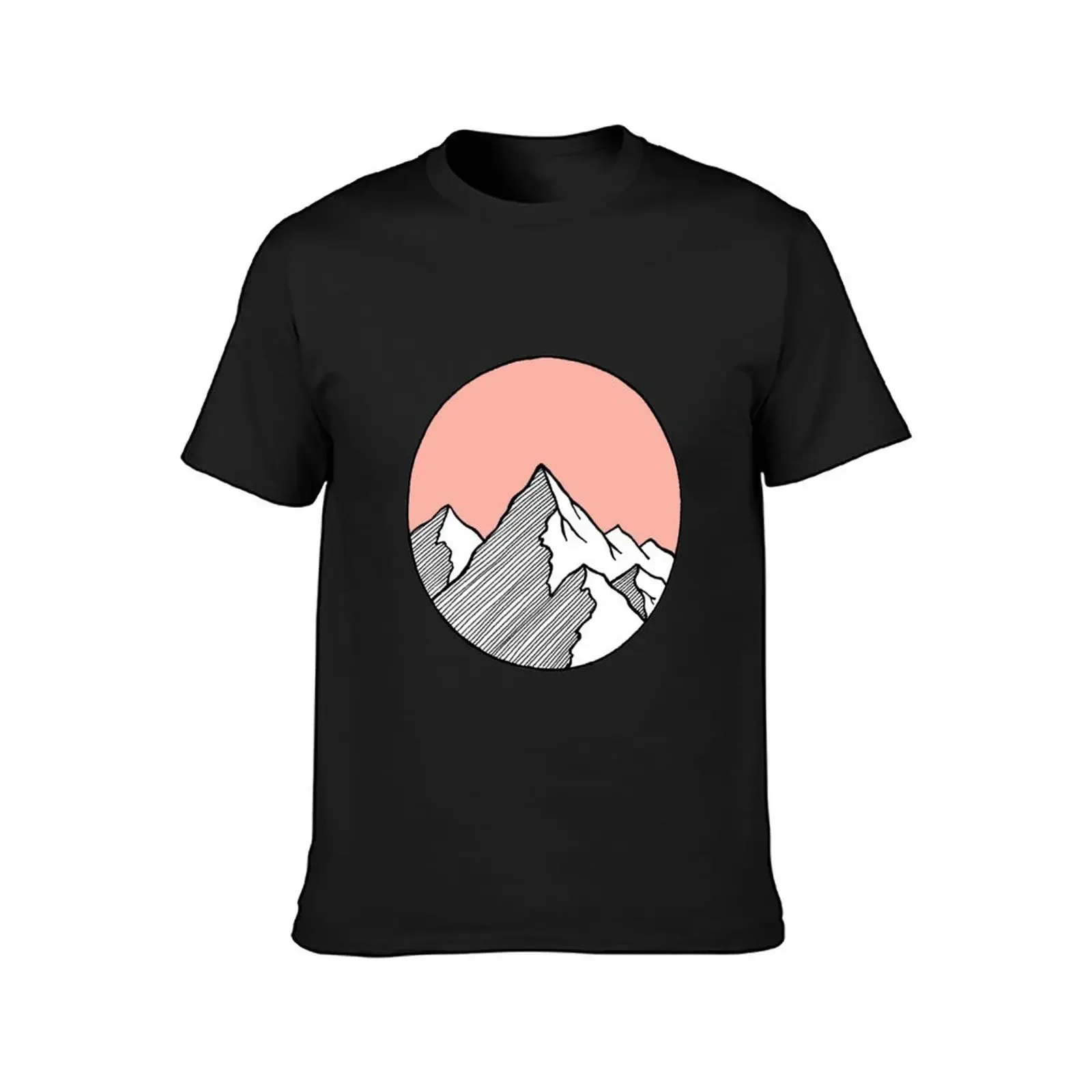 Mountains Sketch T-Shirt man clothes graphic t shirts men workout shirt